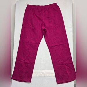 Joe Boxer L Pink Berry Sweat Pants Sporty Pull On Elastic Waist Roomy Leg